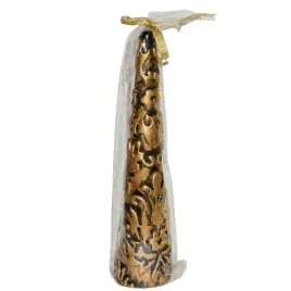 swieca-stozkowa-ornament-zlota-29cm