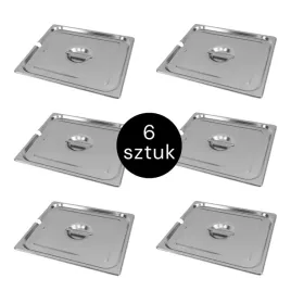 pokrywka-do-pojemnika-gn-2-3-z-wycieciem-zestaw-6szt-ze-stali-nierdzewnej