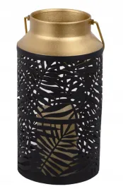 lampion-czarno-zloty-ze-swieca-led-h29cm