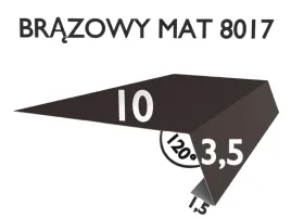pas-nadrynnowy-okapowy-pn101-pod-gont-pape-brazowy-mat-ral-8017-obrobki