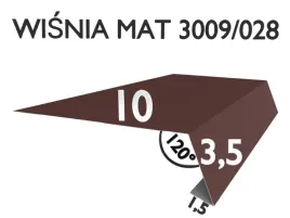 pas-nadrynnowy-okapowy-pn101-pod-gont-pape-wisnia-mat-ral-3009-obrobki