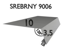 pas-nadrynnowy-okapowy-pn101-pod-gont-pape-srebrny-9006-obrobki-blacharskie