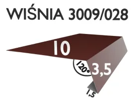 pas-nadrynnowy-okapowy-pn101-pod-gont-pape-wisnia-3009-obrobki-blacharskie
