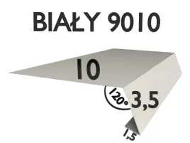 pas-nadrynnowy-okapowy-pn101-pod-gont-pape-bialy-9010-obrobki-blacharskie