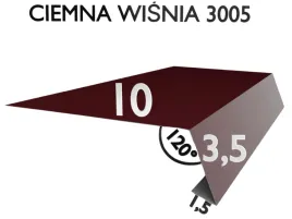 pas-nadrynnowy-okapowy-pn101-pod-pape-gont-ciemna-wisnia-3005-obrobki-blach