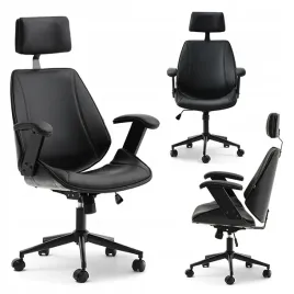 skorzany-czarny-fotel-biurowy-z-gietego-drewna-z-podlokietnikami-frank