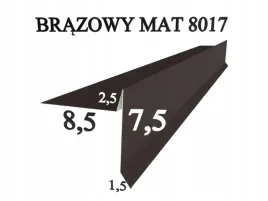 wiatrownica-pod-gont-pape-w201-brazowy-mat-ral-8017-obrobki-blacharskie