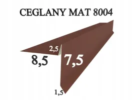 wiatrownica-pod-gont-pape-w201-ceglany-mat-ral-8004-obrobki-blacharskie