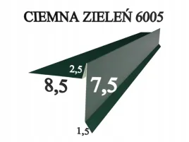 wiatrownica-pod-gont-pape-w201-ciemna-zielen-ral-6005-obrobki-blacharskie