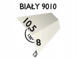 pas-nadrynnowy-okapowy-pn103-bialy-ral-9010-obrobki-blacharskie