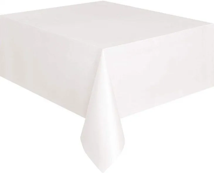 Obrus foliowy jednorazowy biały 137x274 cm
