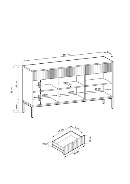 komoda-nova-ksz154-biala-szerokosc-mebla-154-cm