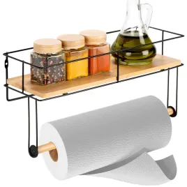 wieszak-na-recznik-papierowy-z-polka-metalowy-czarny-37x125x185cm