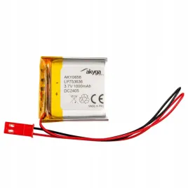 akumulator-li-po-lp753636-akyga-3-7v-1000mah-pcm-zlacze-jst-2-pin-150mm