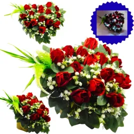 kompozycja-nagrobna-stojace-serce-led-czerwone-roze-gipsowka-styl-ikebana