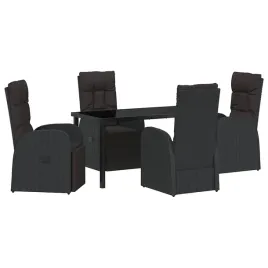 zestaw-do-jadalni-w-ogrodzie-z-poduszka-5-pcs-czarny-polirattan