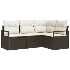 zestaw-sof-na-ogrod-z-poduszka-4-pcs-brazowy-i-kremowy