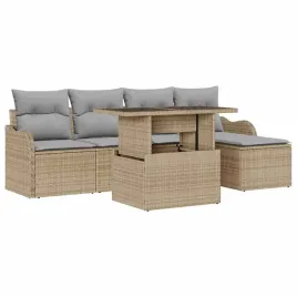 zestaw-sof-na-ogrod-z-poduszka-6-pcs-bezowy-polirattan