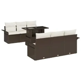 zestaw-sof-na-ogrod-z-poduszka-7-pcs-brazowy-polirattan