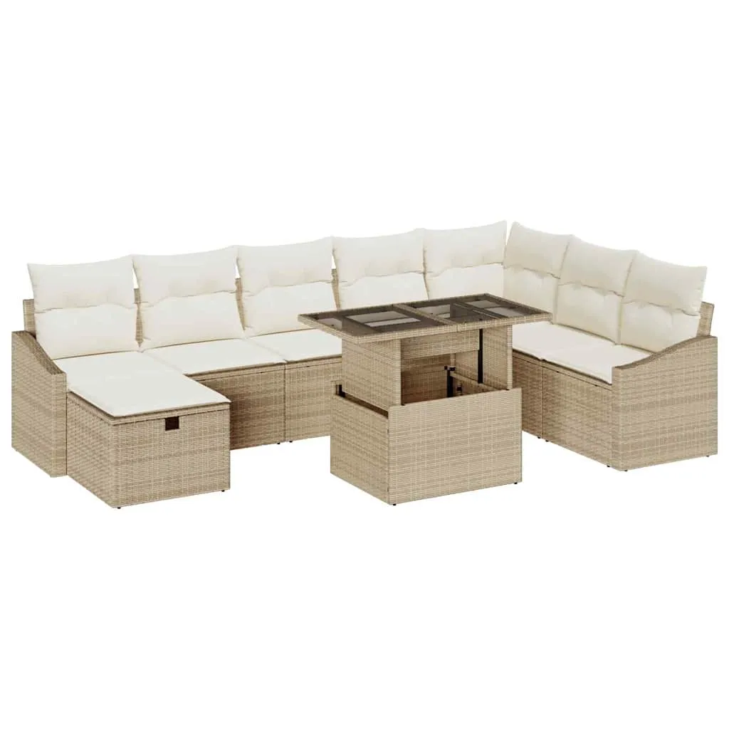 zestaw-sof-na-ogrod-9-pcs-bezowy-polirattan-stan-nowy