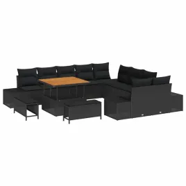 zestaw-sof-na-ogrod-z-poduszka-13-pcs-czarny-polirattan
