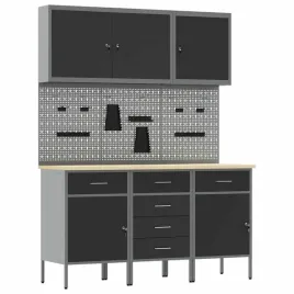 szafka-robocza-z-szuflada-8-pcs-czarny-150-x-55-x-200-cm