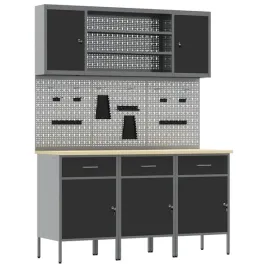 stol-warsztatowy-z-szuflada-7-pcs-czarny-150-x-55-x-200-cm-stal