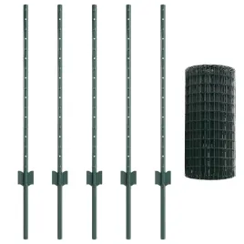 ogrodzenie-z-slupkami-zielony-0-8-x-10-m-stal