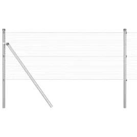 ogrodzenie-z-slupkami-srebrny-0-6-x-100-m-stal