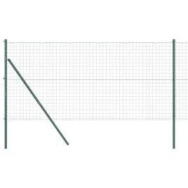 ogrodzenie-z-slupkami-zielony-1-4-x-10-m-stal