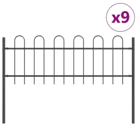 ogrodzenie-ogrodowe-szary-15-3-x-0-6-m-stal-malowana-proszkowo