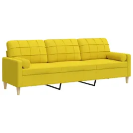 3-osobowa-sofa-z-poduszkami-jasnozolta-210-cm-obita-tkanina
