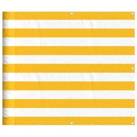 parawan-balkonowy-w-zolte-i-biale-paski-90x1000-cm