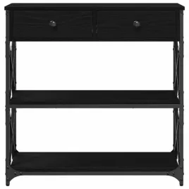 stol-konsolowy-z-szuflada-z-polka-czarny-dab-75-x-28-x-75-cm