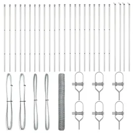 ogrodzenie-z-slupkami-srebrny-1-x-50-m-stal-pokryta-pcv