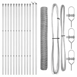 ogrodzenie-z-slupkami-srebrny-1-4-x-25-m-stal-pokryta-pcv