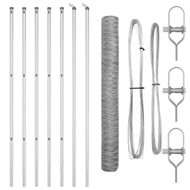 ogrodzenie-z-slupkami-srebrny-1-4-x-10-m-stal-pokryta-pcv