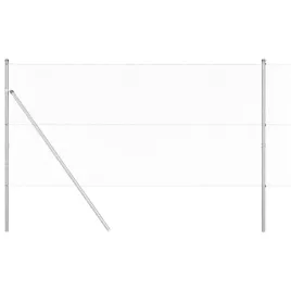 ogrodzenie-z-slupkami-srebrny-1-4-x-10-m-stal-pokryta-pcv