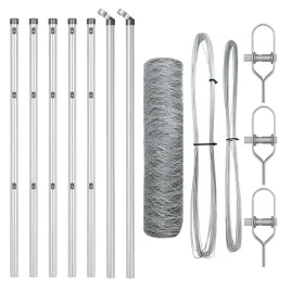ogrodzenie-z-slupkami-srebrny-0-4-x-10-m-stal-pokryta-pcv