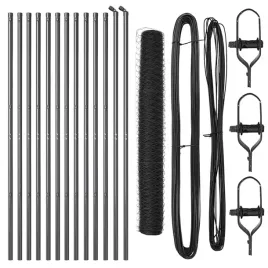 ogrodzenie-z-slupkami-szary-1-4-x-25-m-stal-pokryta-pcv