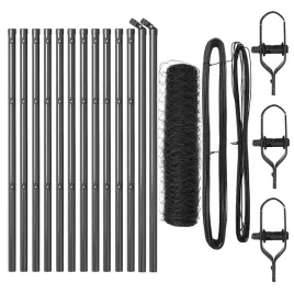 ogrodzenie-z-slupkami-szary-0-8-x-25-m-stal-pokryta-pcv