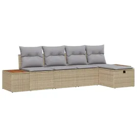 zestaw-sof-na-ogrod-z-poduszka-5-pcs-bezowy-polirattan