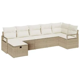 zestaw-sof-na-ogrod-z-poduszka-7-pcs-bezowy-polirattan