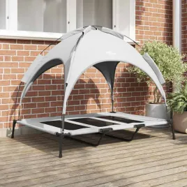 podwyzszone-legowisko-dla-psa-z-zdejmowanym-dachem-srebrnoszare-xl-ze-stal