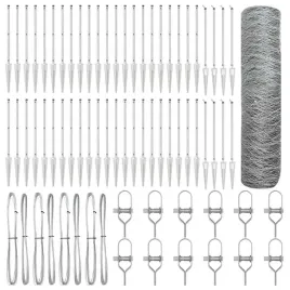 ogrodzenie-z-slupkami-srebrny-0-6-x-100-m-stal-pokryta-pcv