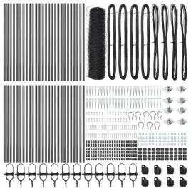 ogrodzenie-z-slupkami-szary-0-5-x-100-m-stal-pokryta-pcv
