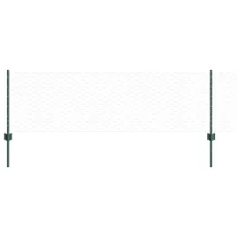 ogrodzenie-z-slupkami-zielony-0-6-x-100-m-stal