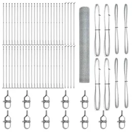 ogrodzenie-z-slupkami-srebrny-1-2-x-100-m-stal-pokryta-pcv