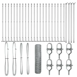 ogrodzenie-z-slupkami-srebrny-05-x-50-m-stal-pokryta-pcv