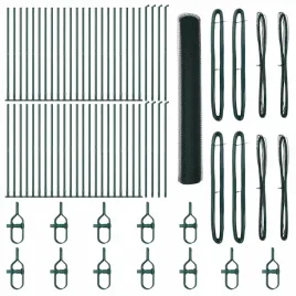 ogrodzenie-z-slupkami-zielony-1-2-x-100-m-stal-pokryta-pcv